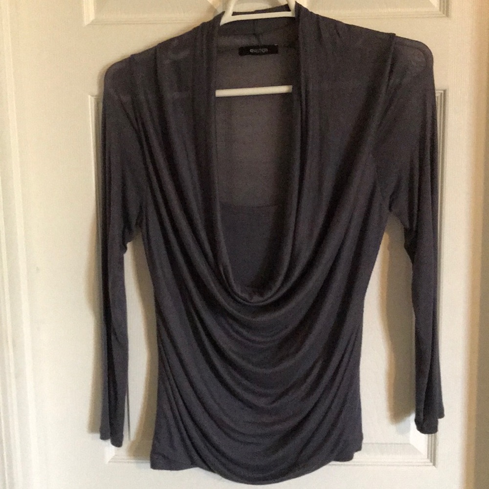Unique Draped Neckline Top